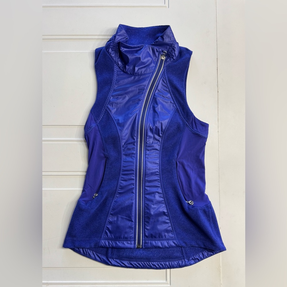 Lululemon Gust Buster Blue Running Sleeveless Jacket Vest Blue Size XS/S